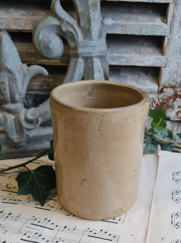 Ancien pot confiture en gres - ,