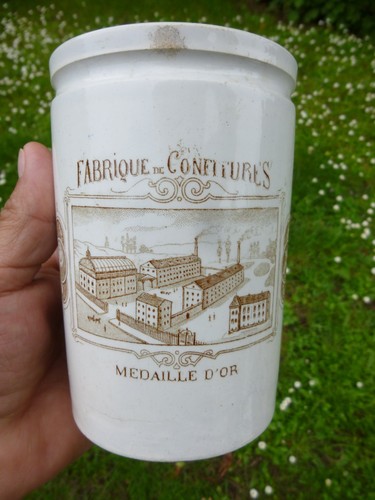 Ancien pot faience blanche - pot, en