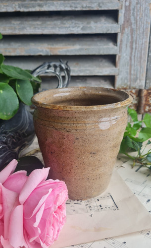 Ancien pot confiture conique - ancien,